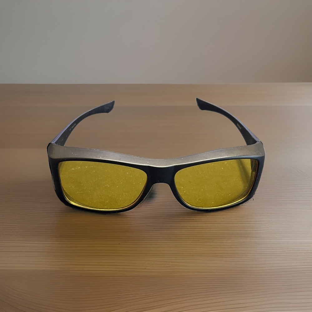 HD Vision Wraparound Night Driving Glasses Fit Over Prescription Eyeglasses Tint